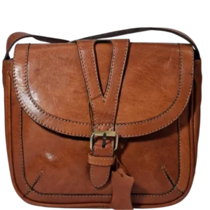 bolso bandolera de mujer piel vintage marron