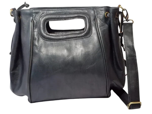 bolso de mano de mensajero de cuero femenino vintage billetera