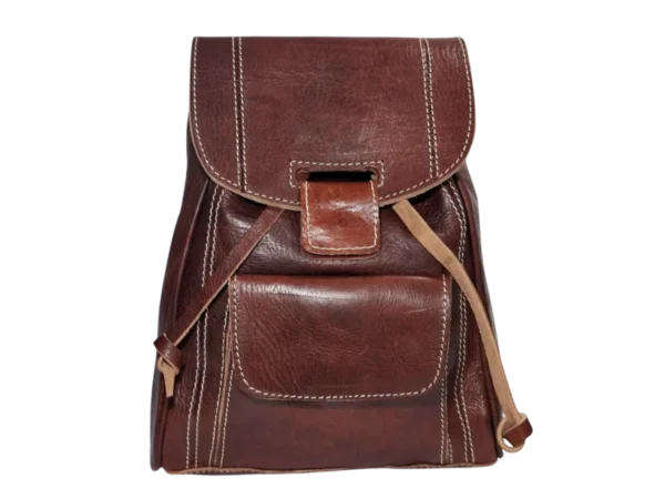 mochila tipo casual de hombro de mujer de hombre adolescente marron